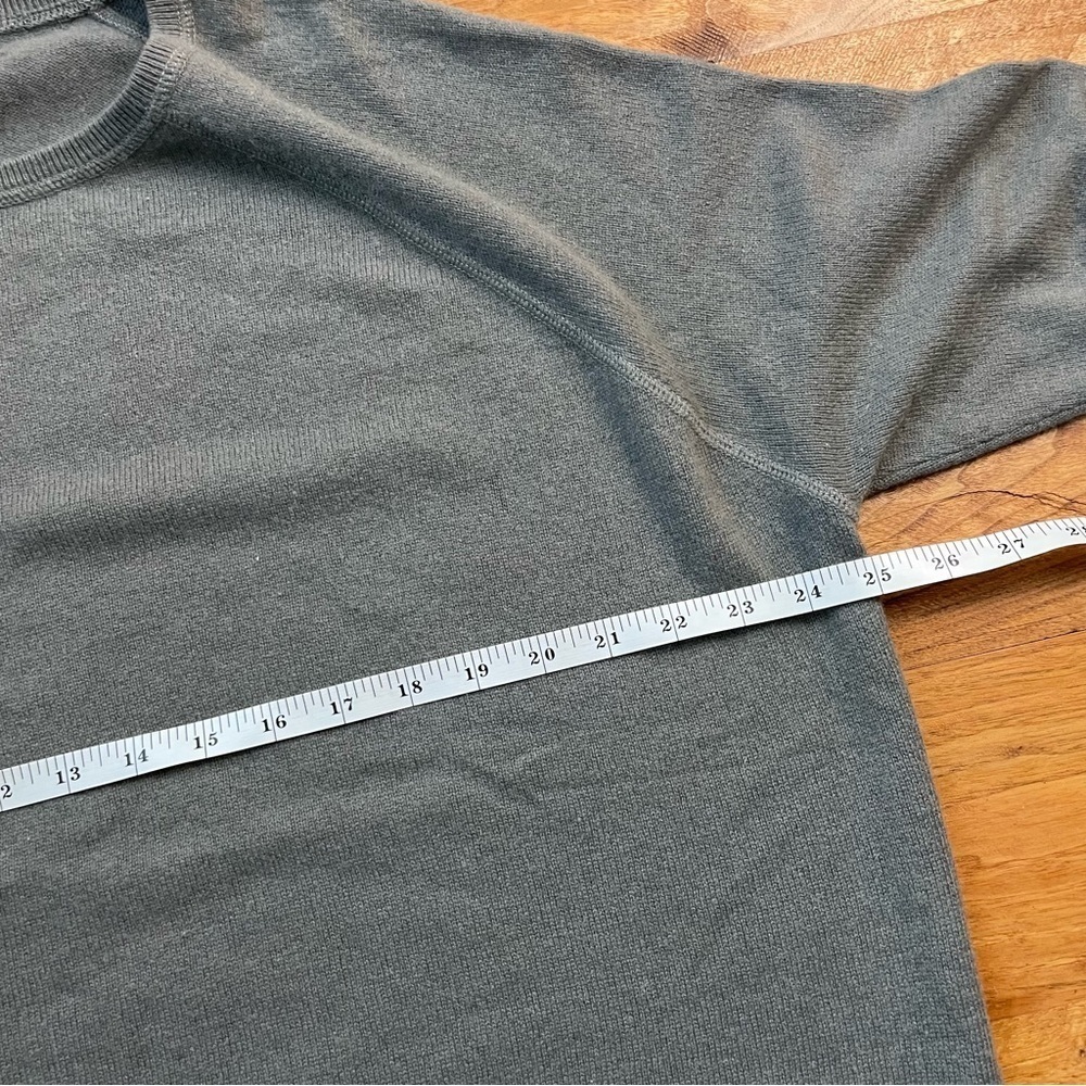 Autumn Cashmere Taupe Gray Cashmere Crew Neck Short Sleeve T Shirt Sweater - Picture 7 of 9